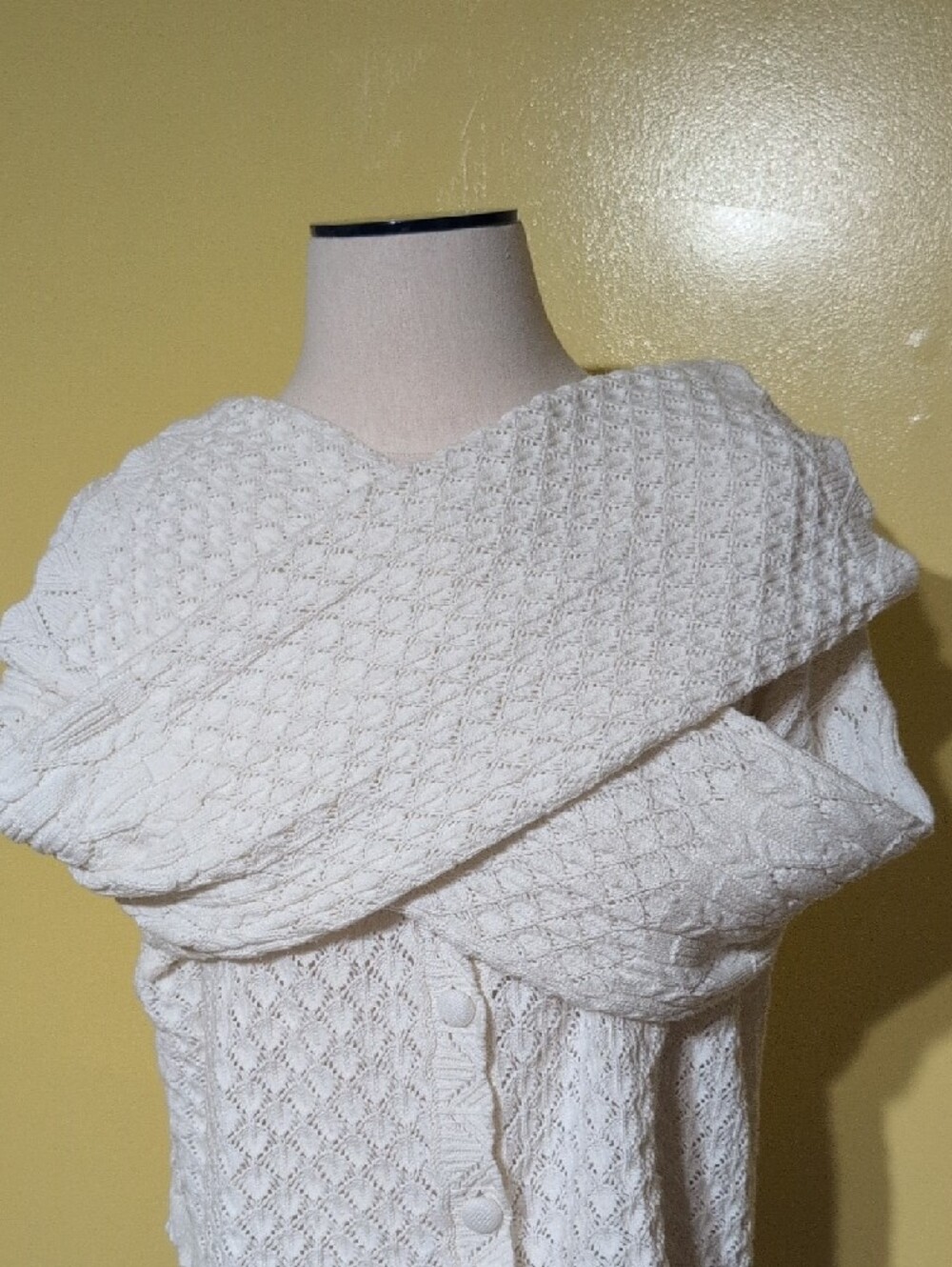 Sincerly Jules Cream Knit Button-Front Cardigan - Picture 4 of 10
